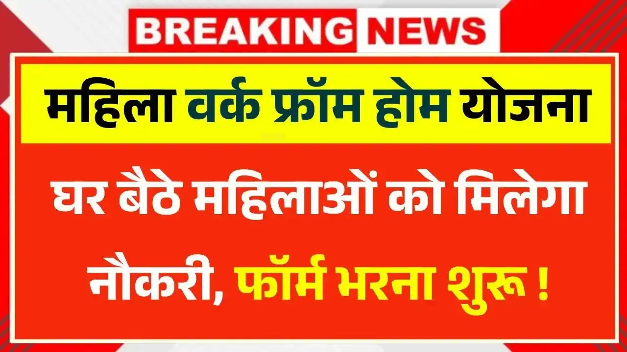घर बैठे महिलाओं को मिलेगा नौकरी, फॉर्म भरना शुरू, Mahila Work From Home